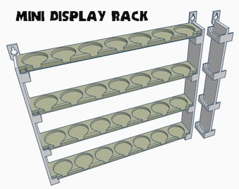 Miniature display rack, Hanging miniature storage, rack for displaying your miniatures, RPG games wargaming accessories