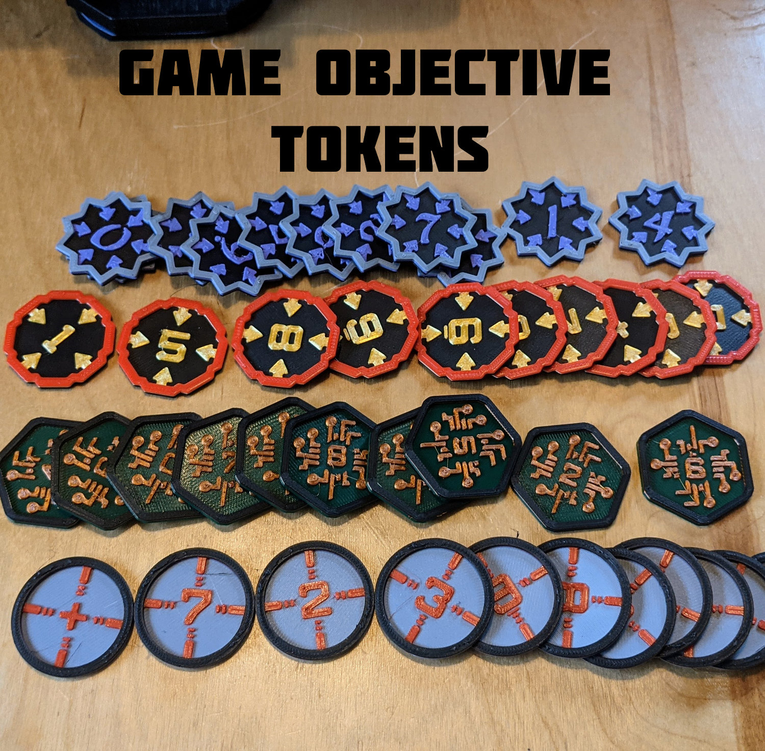 Board Game Token Set Number Tokens Use for Any Board Game or Etsy