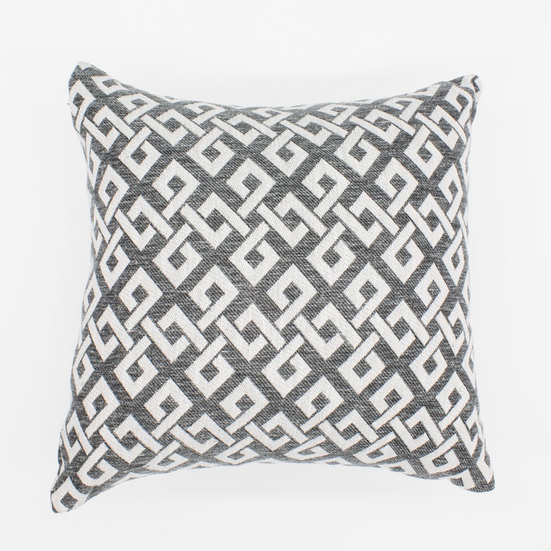 Grey and White Pillow Cover Accent Pillow Stylish Pillow Etsy
