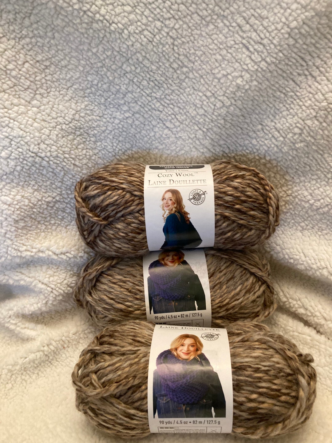 Loops and Thread Yarn/cozy Wool Yarn/bundle of 3/super Bulky Yarn/ New