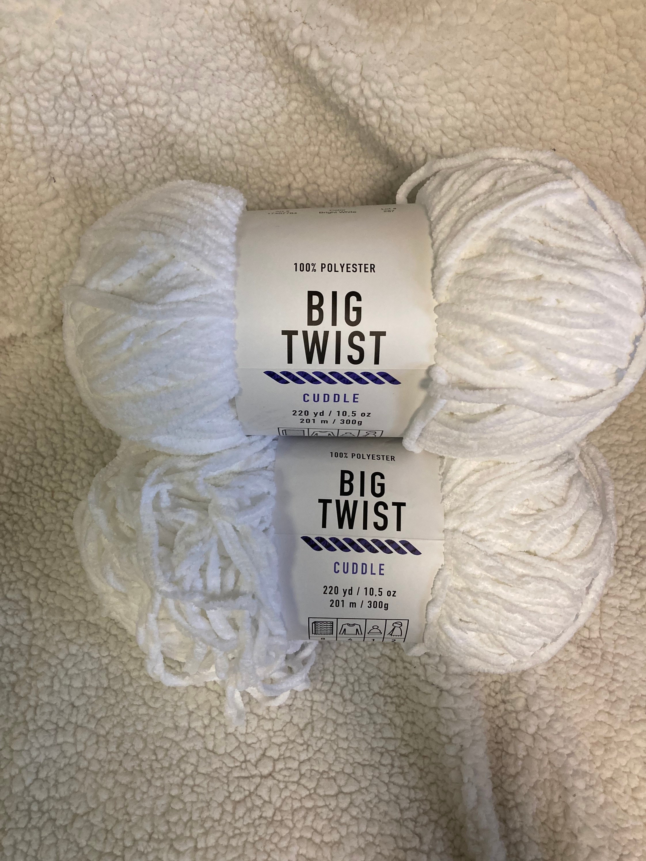 Big Twist Cuddle Yarnwhite Big Twist Yarnbundle of 3100 Etsy