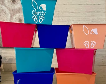 Personalized Easter Bucket, Personalized Easter Basket, Easter Basket for Girls, Easter Basket for Boys, Kids Easter Basket, Baby Easter Bin