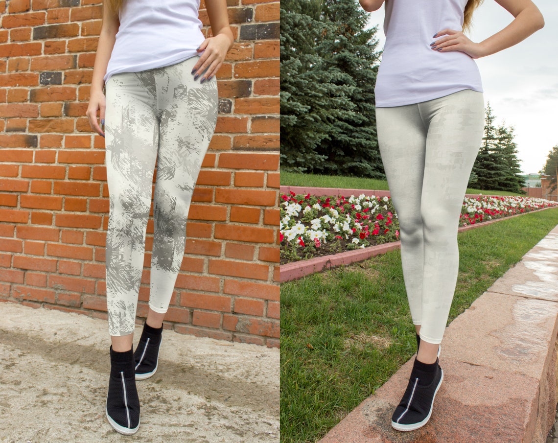 Ivory Leggings Ivory Colored Leggings Light Color Leggings Etsy
