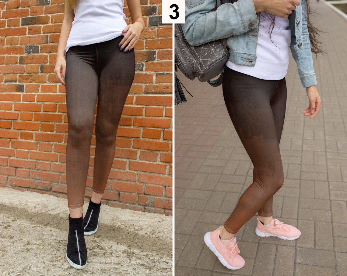 Chocolate Brown Leggings Girls Brown Leggings | Etsy