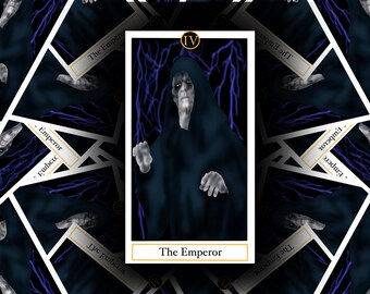 Individual Die Cut Star Wars Tarot Card The Emperor Stickers