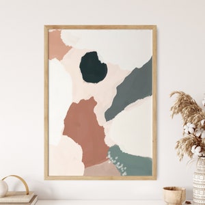 Abstract Digital Art Print, Water + Clay, Instant Digital Download, Printable Art, Modern Minimalist, Boho Wall Decor
