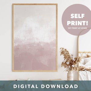 Dusty Rose Abstract Wall Art | Instant Download | Mauve Decor | Mauve Wall Art | Dusty Rose Home Decor | Self Print