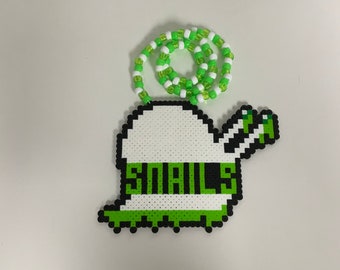 music lovers festivals Great for raves Snails Perler with Kandi Necklace