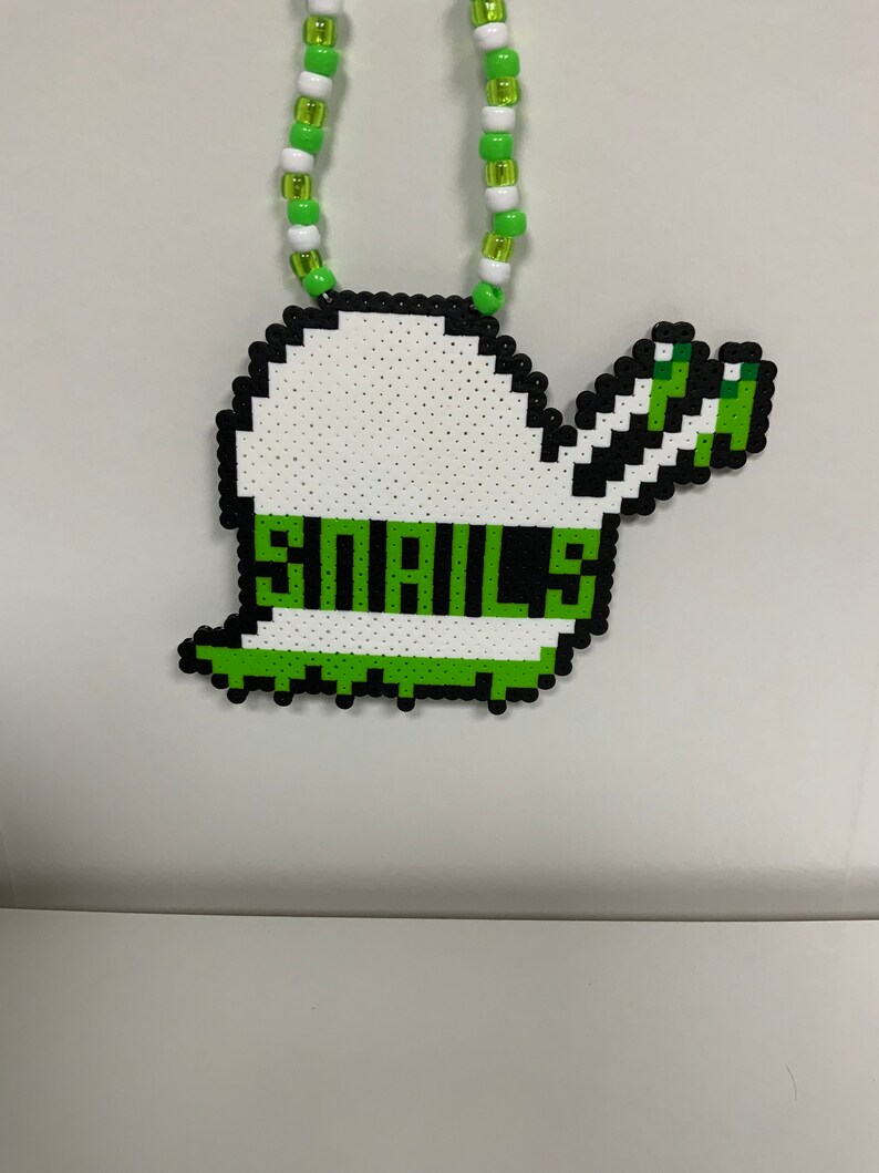 music lovers festivals Great for raves Snails Perler with Kandi Necklace