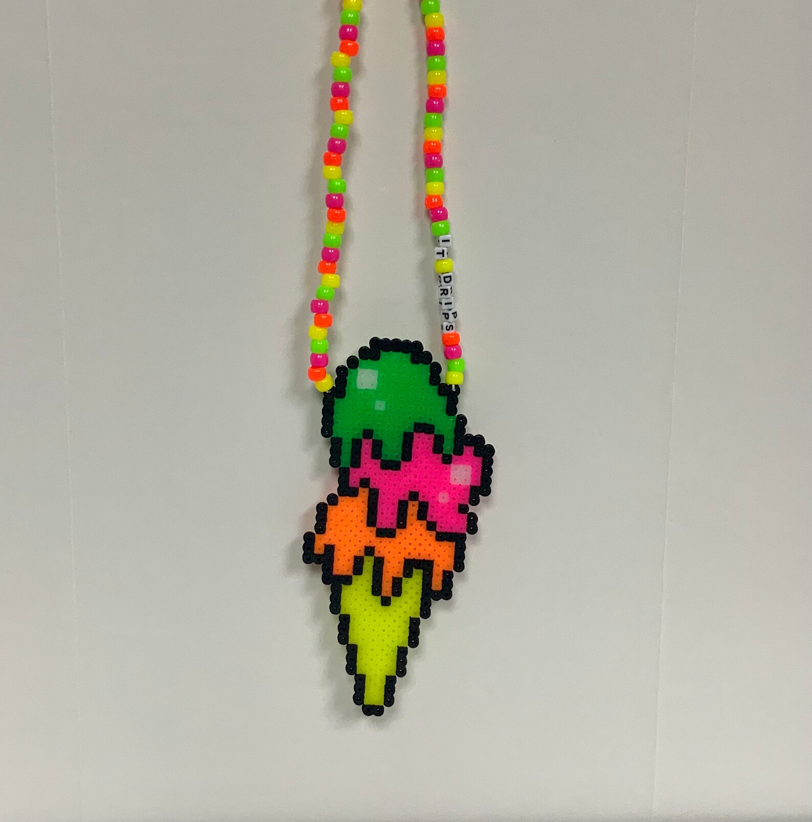 Ice cream perler Kandi necklace / Griz Inspired / EDM / Rave / Etsy