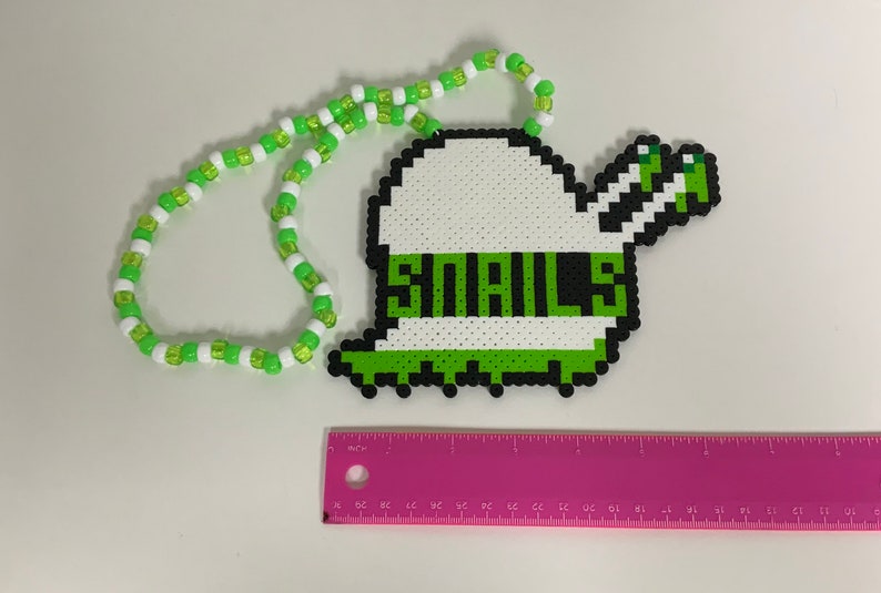 music lovers festivals Great for raves Snails Perler with Kandi Necklace
