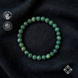 Jade Bracelet - Yoga Bracelet -  Meditation Jewelry - Healing Bracelet Stretch Bracelet - Bead Bracelet - 8mm beads
