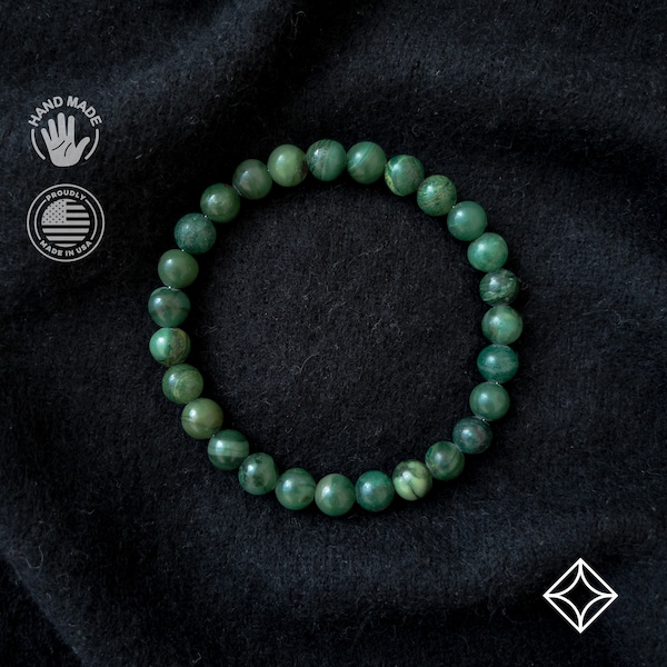 Jade Bracelet - Yoga Bracelet -  Meditation Jewelry - Healing Bracelet Stretch Bracelet - Bead Bracelet - 8mm beads