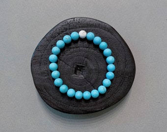 Turquoise Bracelet - Dispel Negative Energies, Stretch Bracelet, Gemstone Bracelet, Healing Bracelet, 8mm beads