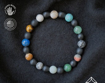 Back to School - For Good Luck - Onyx and Full Balance Beads - Harmony Bracelet - 8mm