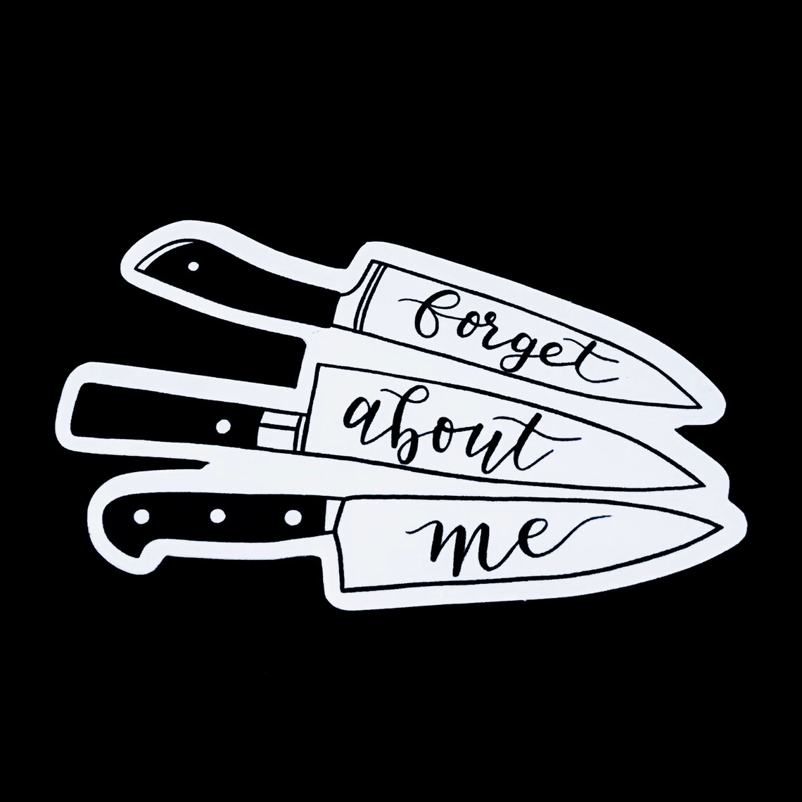 Removable Vinyl Knife Quote Sticker Etsy