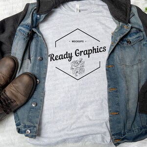 Bella Canvas 3001 Mockup, Bella Canvas ASH Mockup, Boho T Shirt Mockup