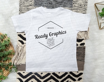 Pieles de conejo 3321 + 3322 Camisa Sólo maqueta / Maquetas de bebé / Maquetas de niños / Maqueta pieles de conejo / Maqueta neutral de género / Camiseta plana lay