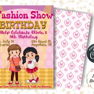 Editable Fashion Show Birthday Invitation, Dress Up Party, Runway Invite, Girls Fashion Show, Fashionista, High Fashion, Instant Download,AA