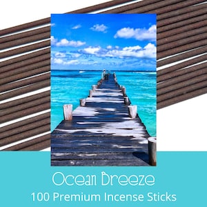 Ocean Breeze Incense Sticks -Handmade -Bulk-Wholesale-100 sticks-Free Shipping-Clean Scent-Floral-Relaxing