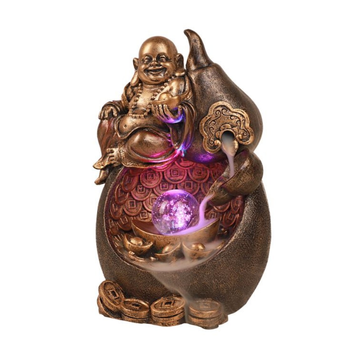 Happy Buddha Backflow Incense Burnerwaterfall Incense Etsy