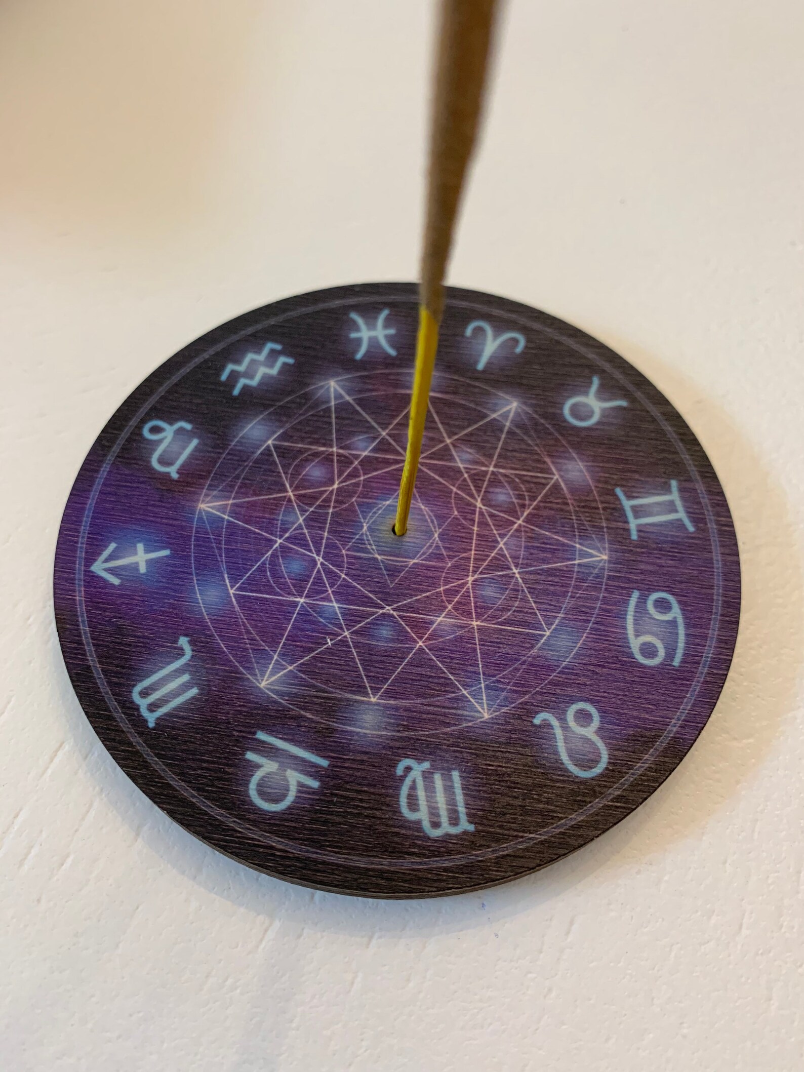 Zodiac Wheel Laser Cut Incense Stick Burnerincense Etsy