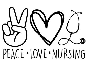 Free Free 350 Peace Love Nurse Svg SVG PNG EPS DXF File