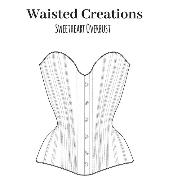 Sweetheart - Modello a corsetto overbust a 7 pannelli di Screwed Creations. PDF/digitale/stampa a casa!
