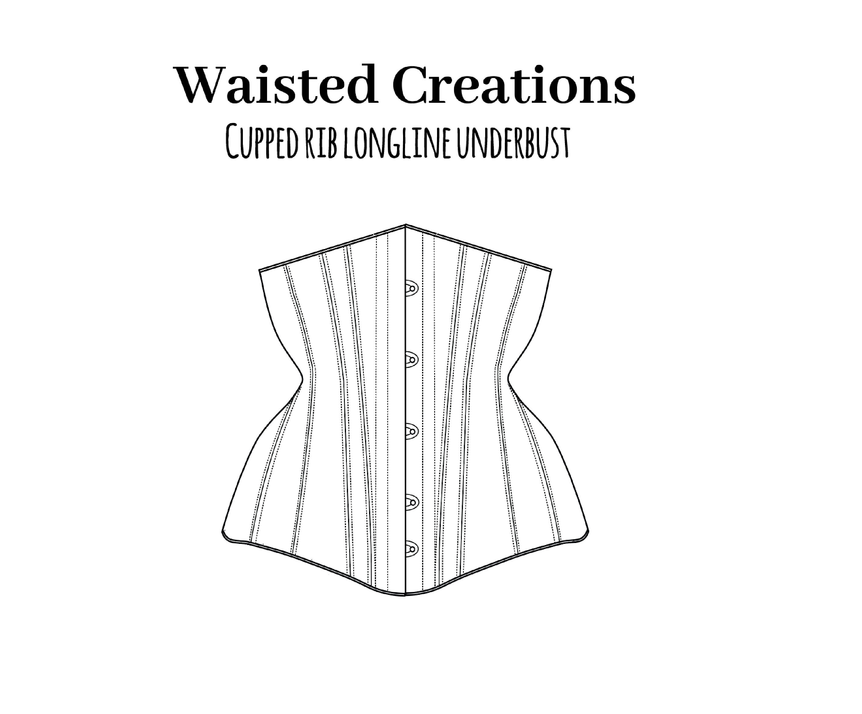 20 Black English Coutil Waist Training Conical Rib Tightlacing Corset.  Great Starter Corset. Shapewear, Bridal, Wedding Undergarment 