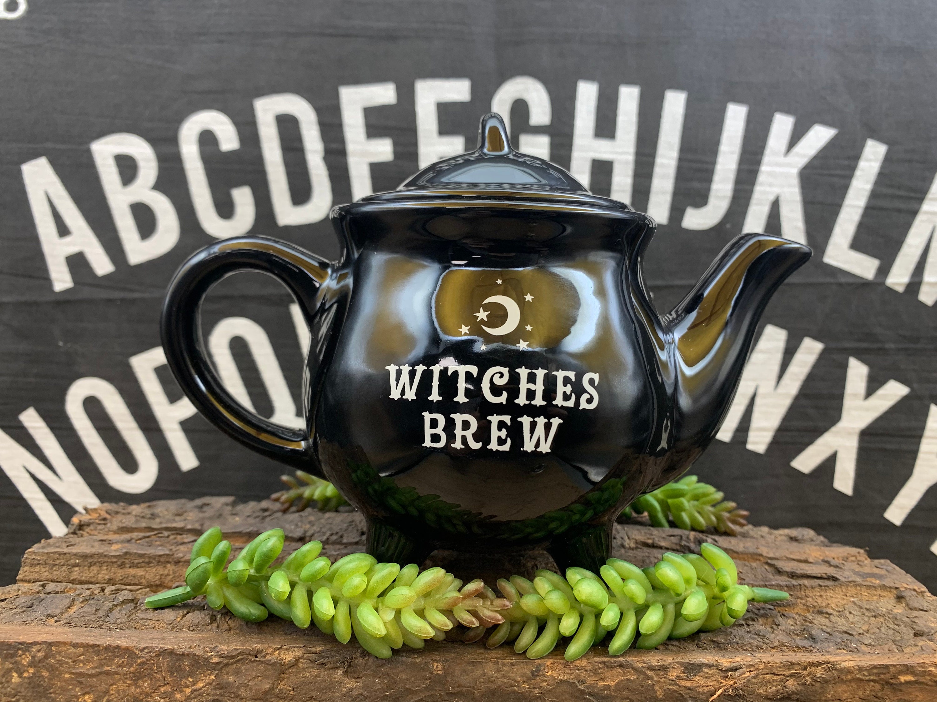 Witches Brew Black Ceramic Tea Pot Etsy
