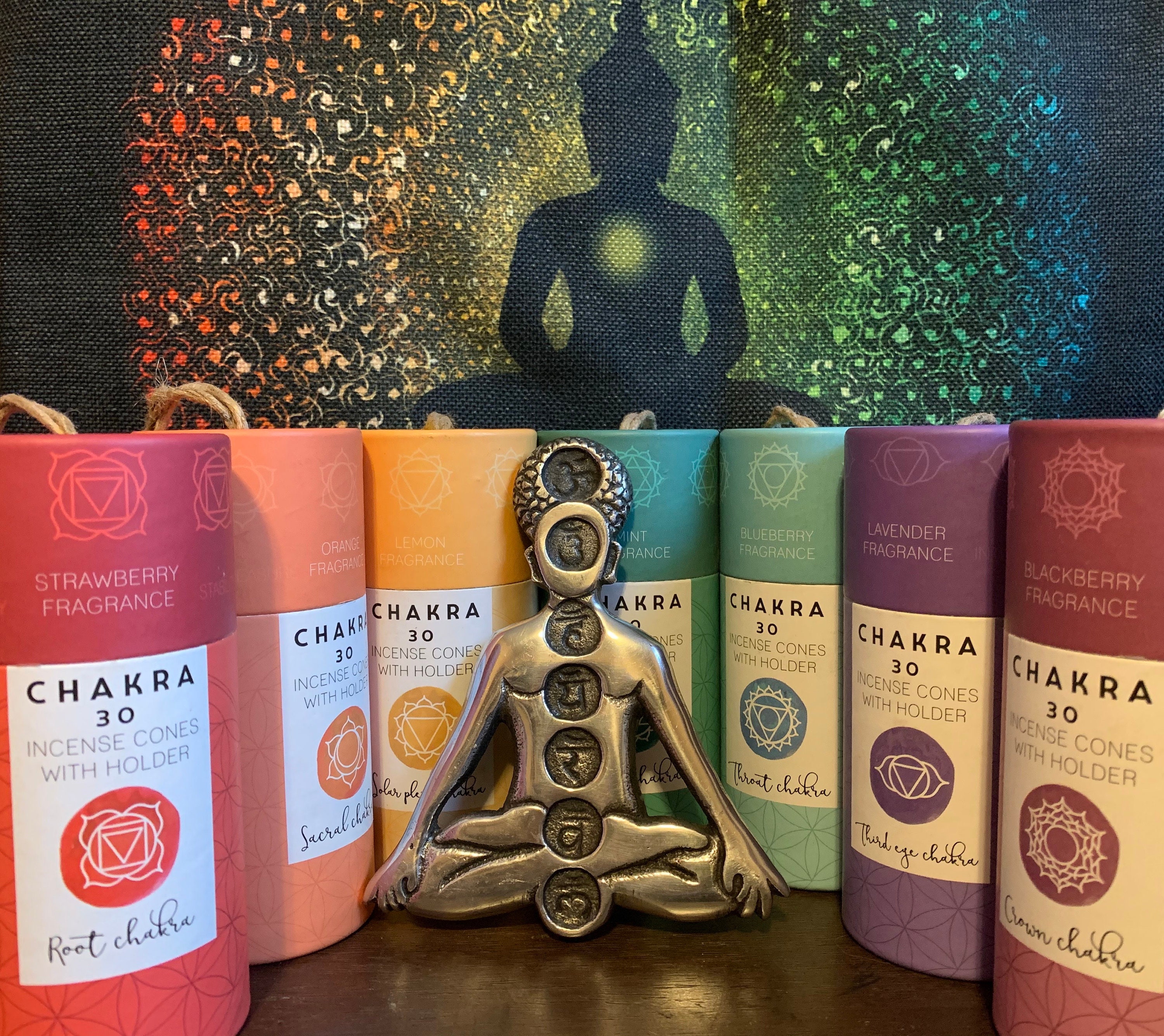 Chakra Incense Burner 7 Chakra Incense Burner Incense Cone Etsy