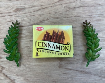 Hem Cinnamon Incense Cones, 10 Cones Per Box