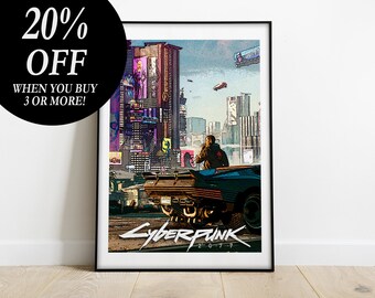 Cyberpunk 2077 Necessity over Style Poster Print Art A3 A4 5x7 Satin Matt Gloss