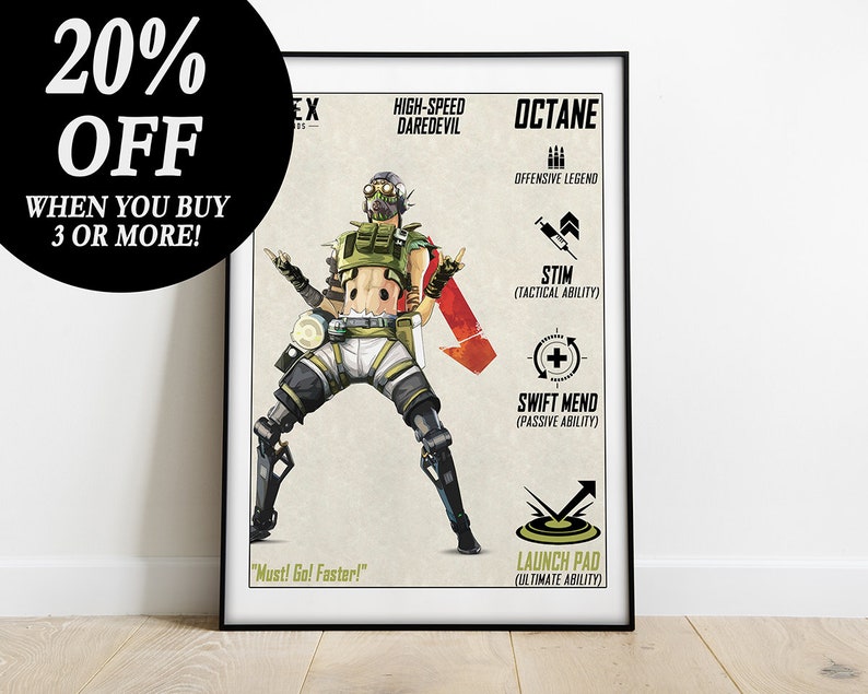 Gift Apex Legends Poster Apex Legends Octane Apex Poster Kids Print Apex Legends Apex Legends Octane Poster Gaming Poster Octane Prints Art Collectibles Saherflow Com