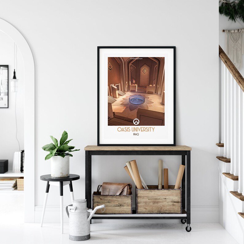 Overwatch map poster game poster poster Overwatch poster print Oasis gift gaming poster kids Overwatch Overwatch print