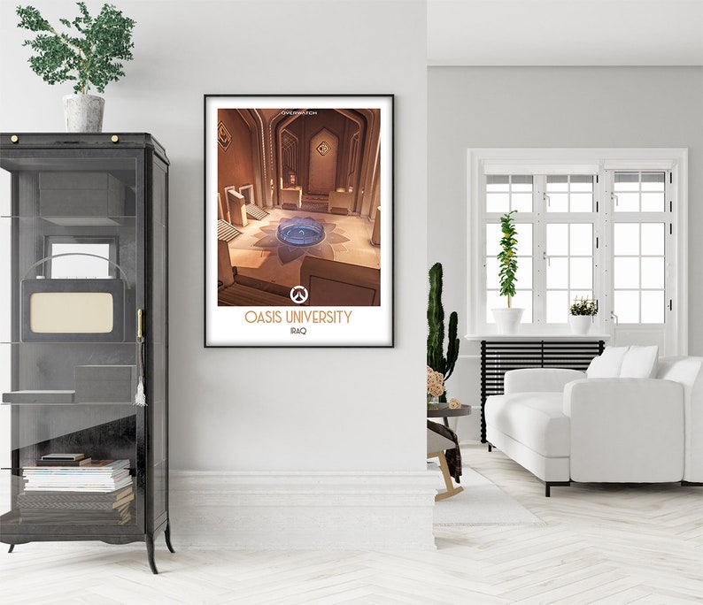 Overwatch map poster game poster poster Overwatch poster print Oasis gift gaming poster kids Overwatch Overwatch print