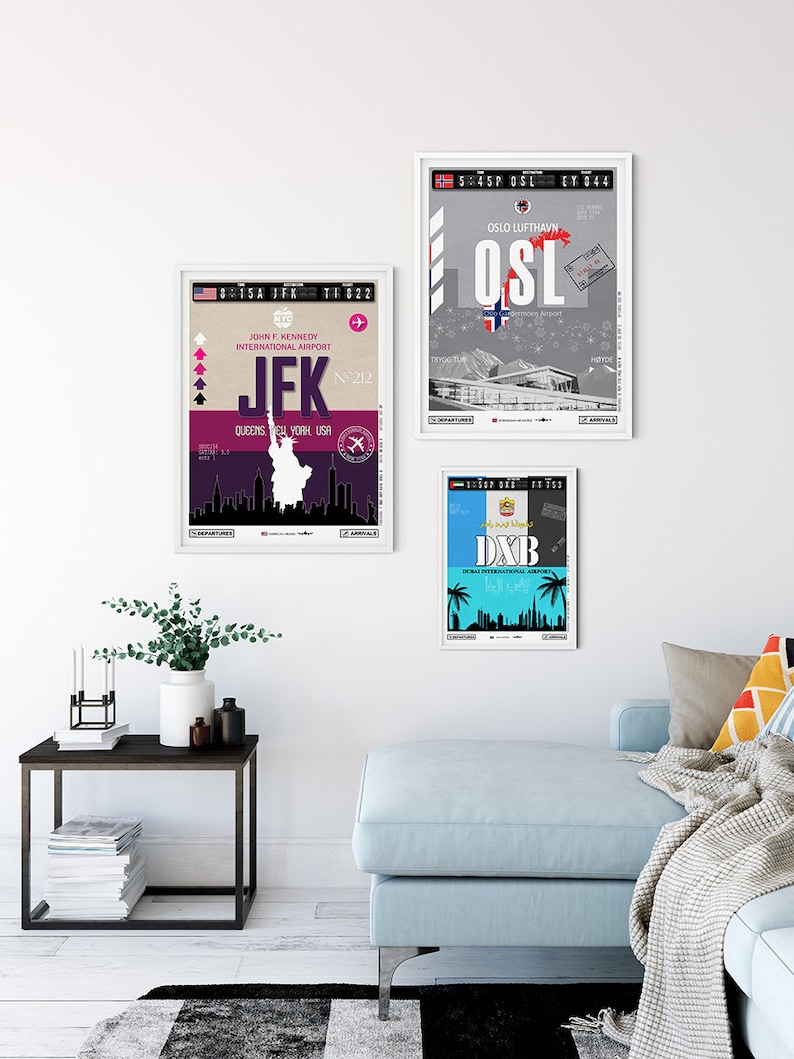 USA travel poster Poster New York travel poster Vintage travel poster Wall art Gift Airport tag Print Home decor Art Artwork