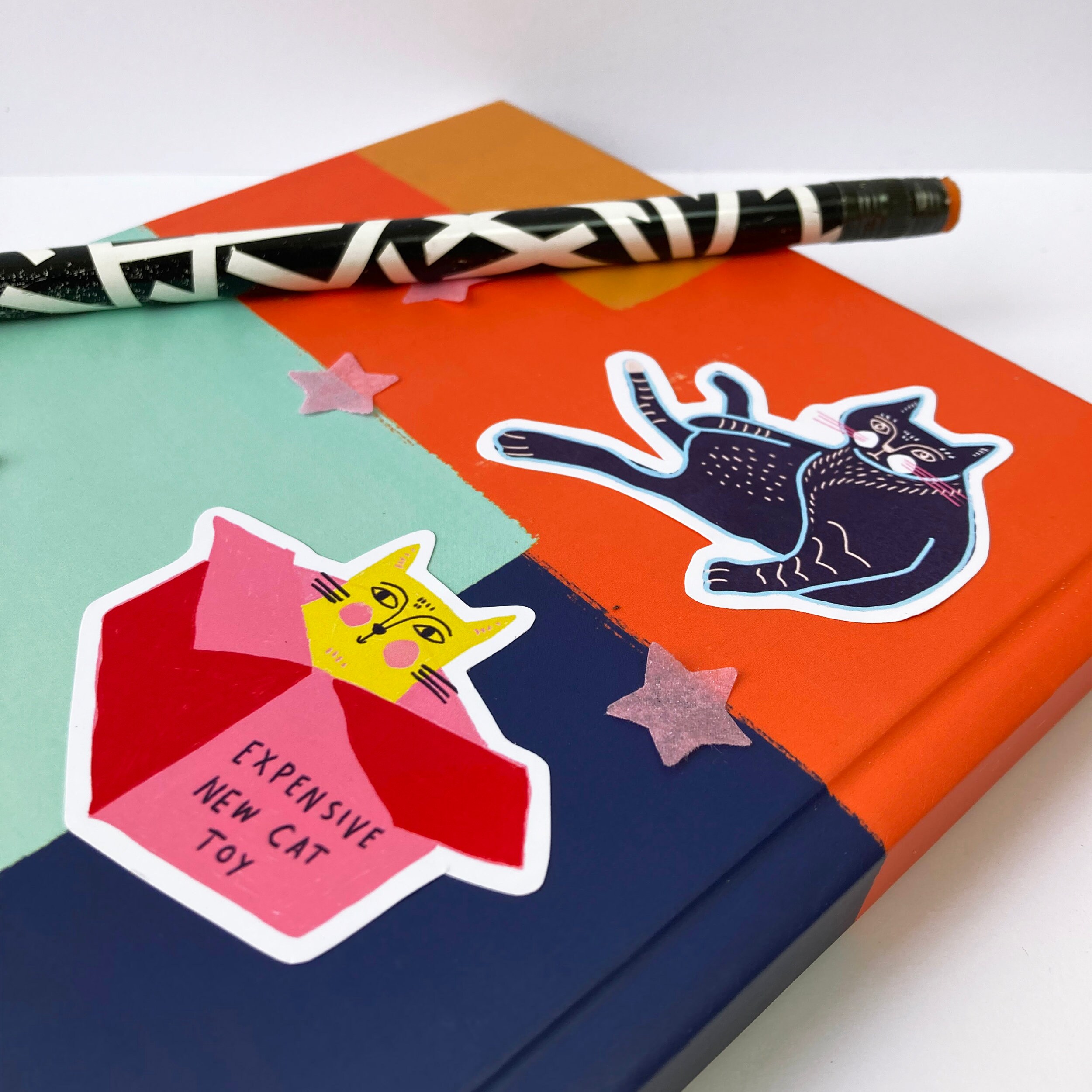 Funny Cat Illustration Postbox Gift Set Etsy.de