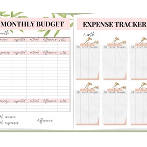 Financial Planner Printable Pages, Finance Planner, Printable Financial Journal, Budget Planner Kit, Budget Binder,Financial Planner Bundle image 4