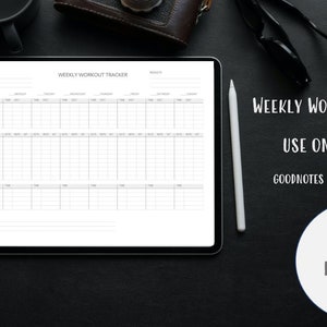 WEEKLY WORKOUT Fitness Exercise Tracker Printable Digital Weekly ...