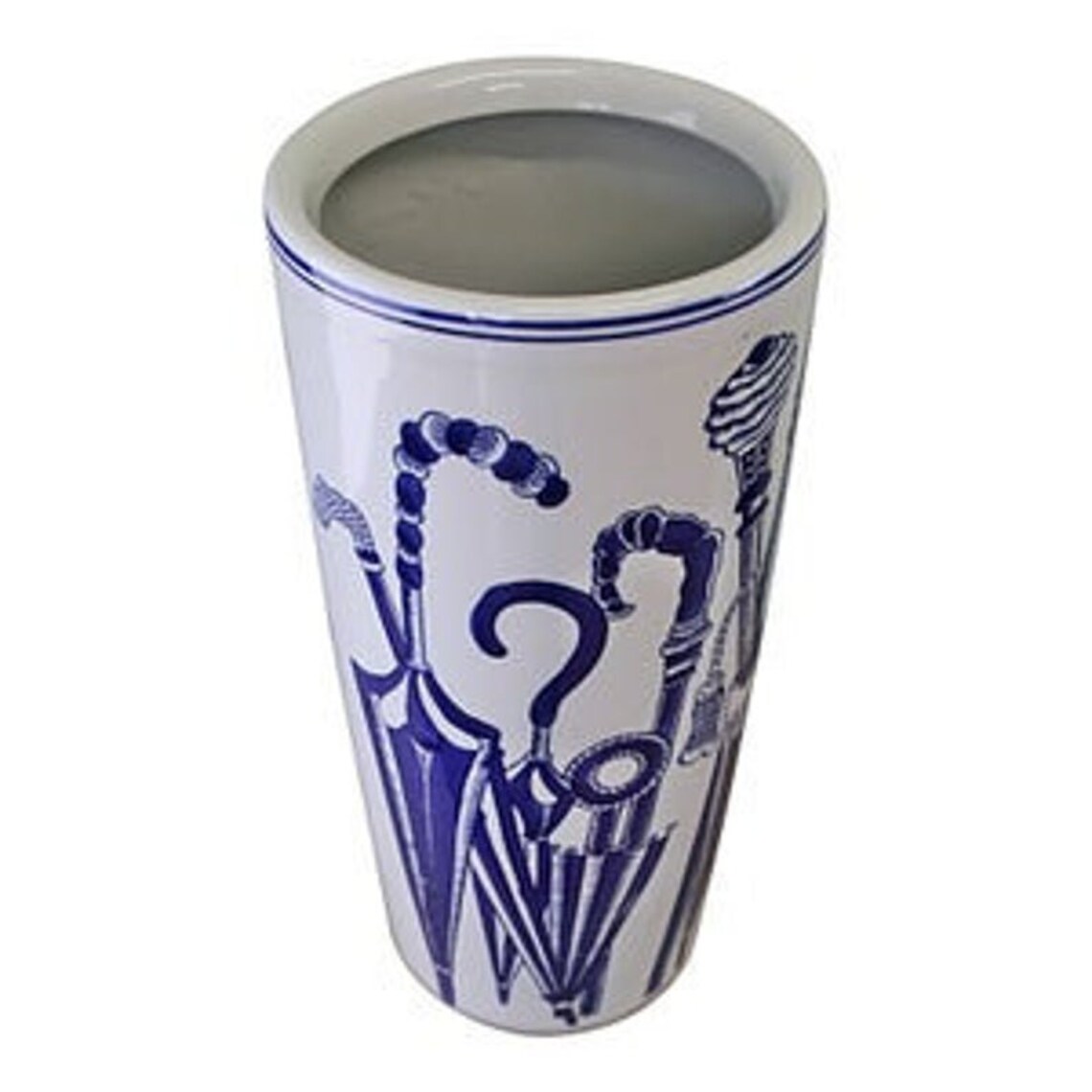 Umbrella Stand Vintage Blue & White Umbrellas Design Etsy