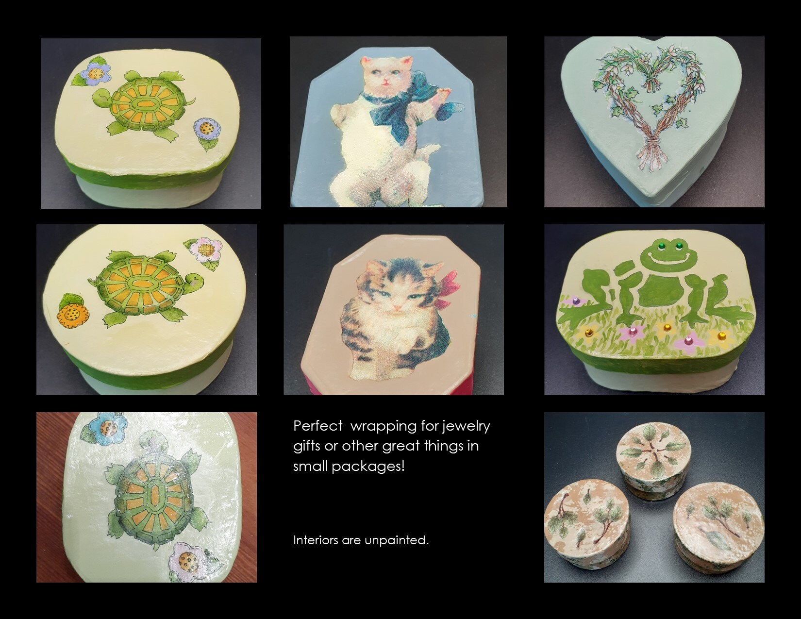 Hand-painted Papier Mache Boxes - Etsy