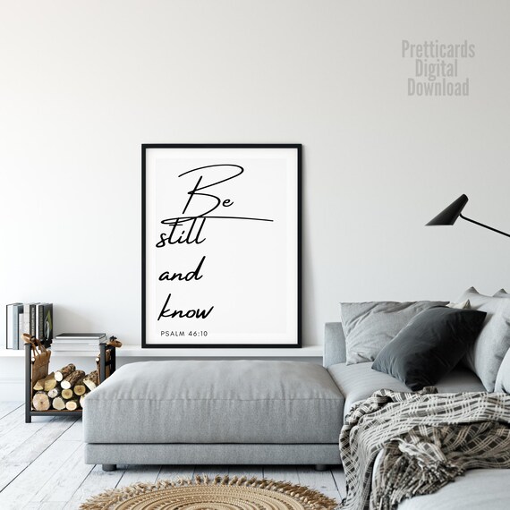 Bible Verse Quotes Christian Living Room Decor Religious Etsy