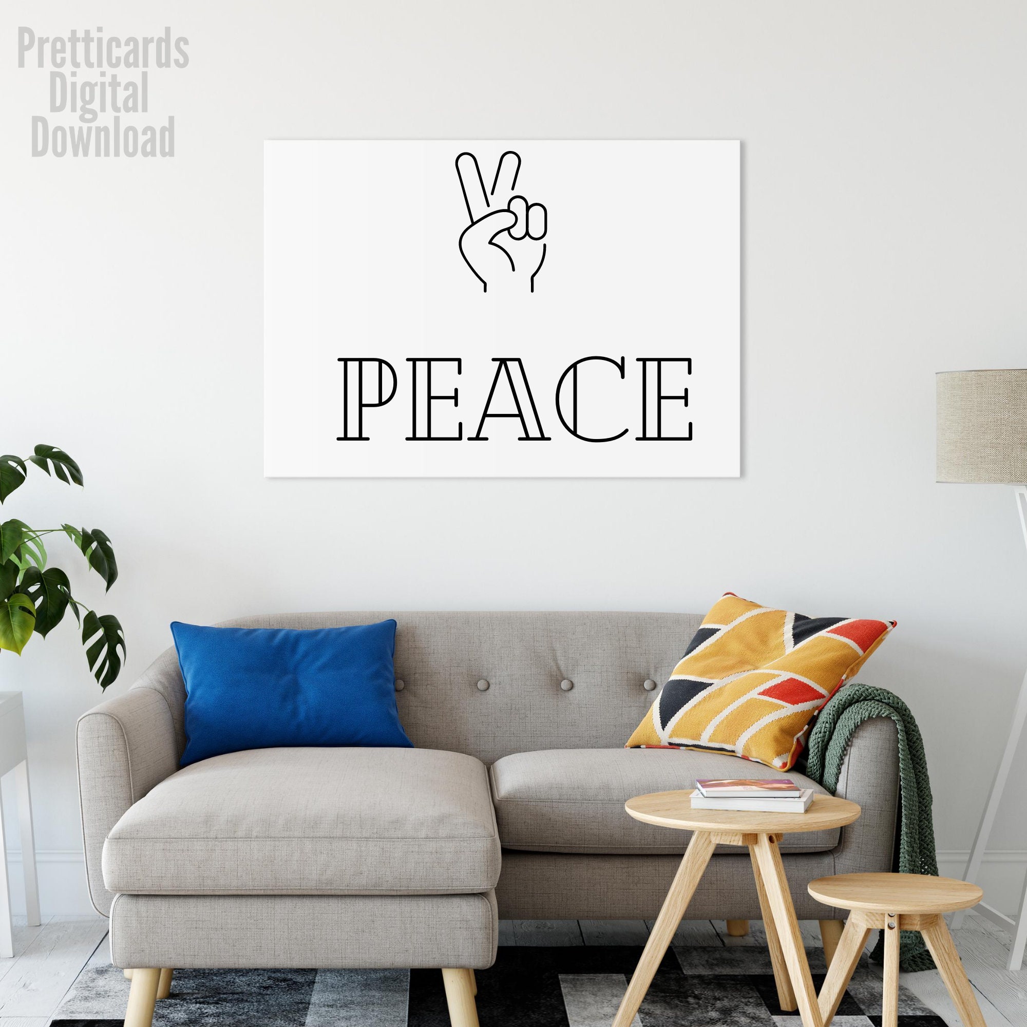 Peace Hope and Love Decor Peace Sign Wall Hanging Peace Hope Etsy