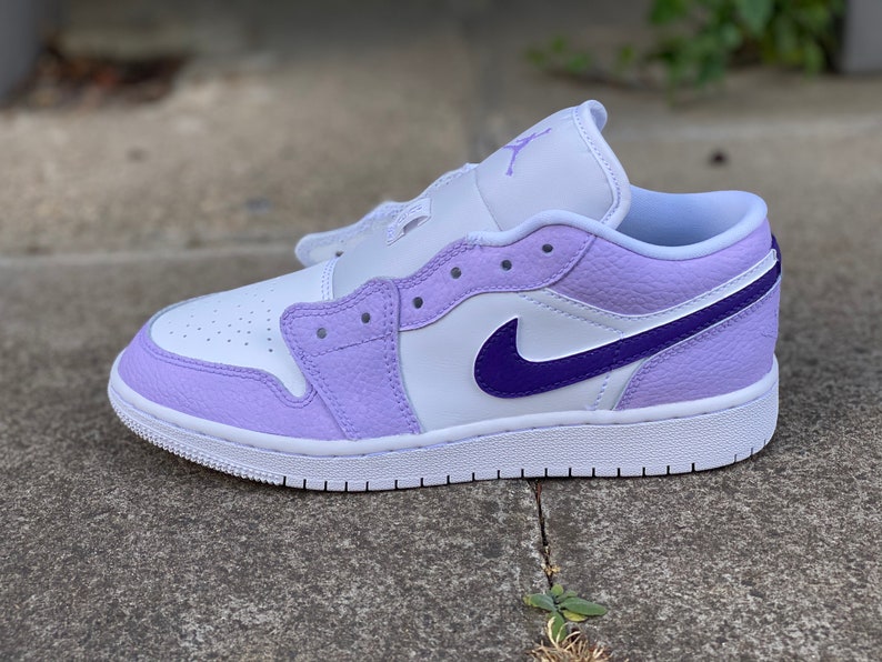 Purple Custom Jordan 1 Lows | Etsy