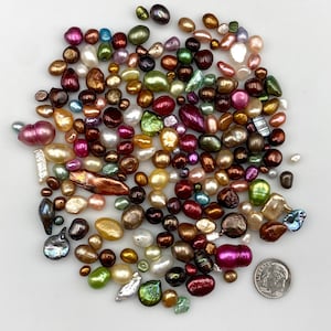 Assorted Loose Freshwater Pearls, Mixed Freshwater Pearls, Assorted Freshwater Pearl Beads, Coin Pearls, Faceted Pearls, Round Pearls image 9