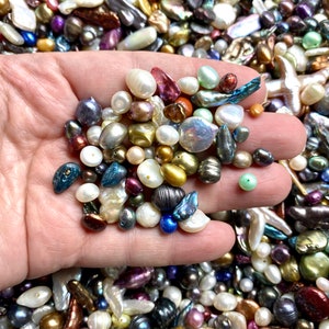 Assorted Loose Freshwater Pearls, Mixed Freshwater Pearls, Assorted Freshwater Pearl Beads, Coin Pearls, Faceted Pearls, Round Pearls image 8