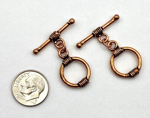 2 Sets of Solid Copper Toggle Sets Solid Copper 16mm Bali | Etsy
