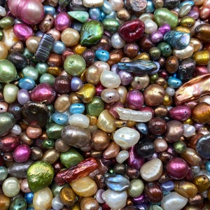 Assorted Loose Freshwater Pearls, Mixed Freshwater Pearls, Assorted Freshwater Pearl Beads, Coin Pearls, Faceted Pearls, Round Pearls image 4