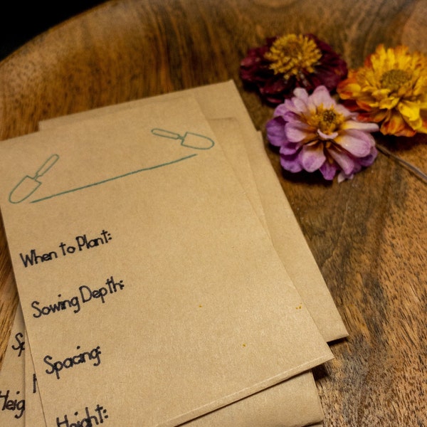 5-10 Blank Seed Packets/Envelopes Set - Collect Your Own Seeds